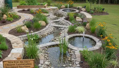 Eco-friendly rain garden and water management landscaping in New Port Richey FL by Chop Chop Landscaping