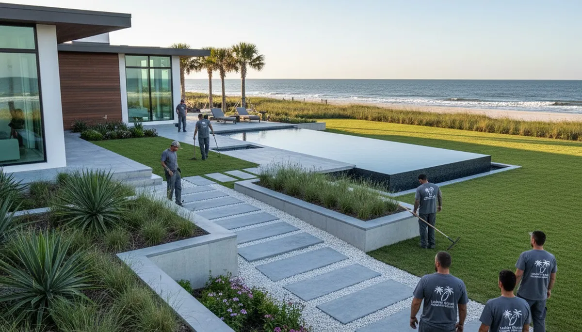 Landscaping service in New Port Richey, FL for lawn care and yard maintenance