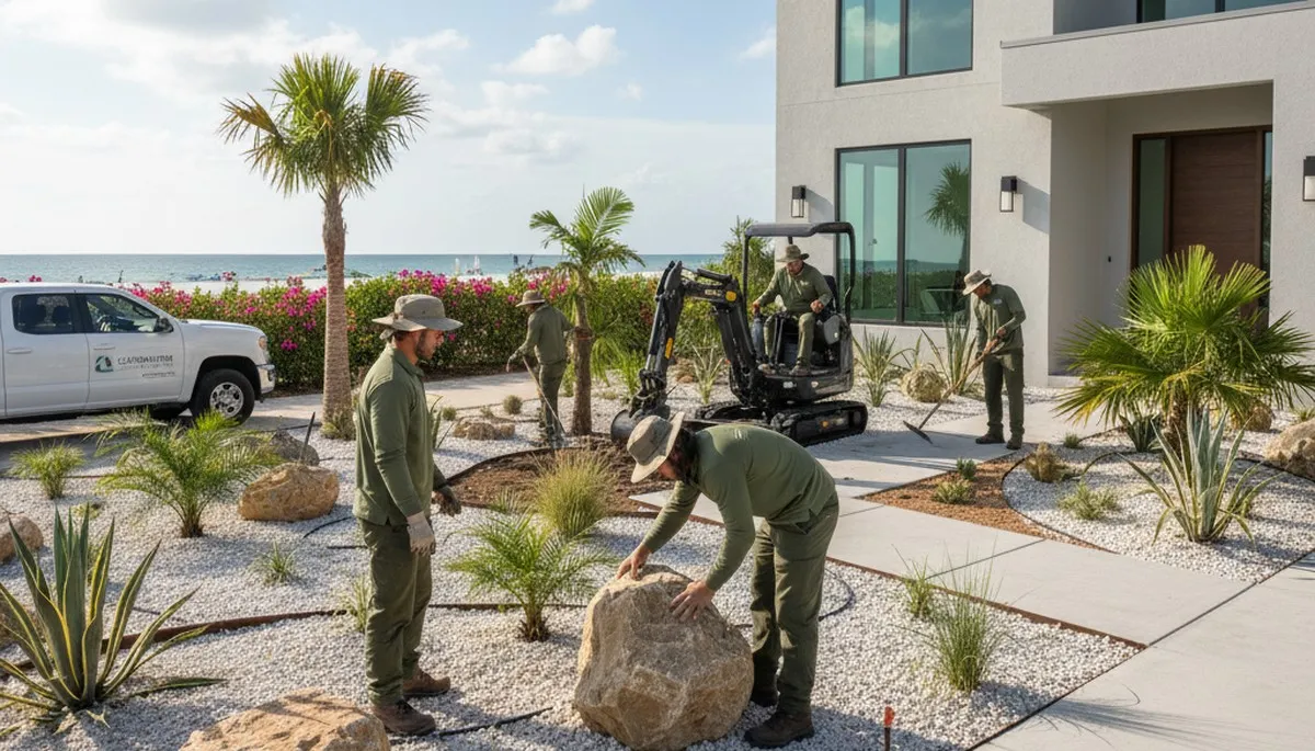 Landscaping services in New Port Richey, FL for professional lawn care and yard maintenance