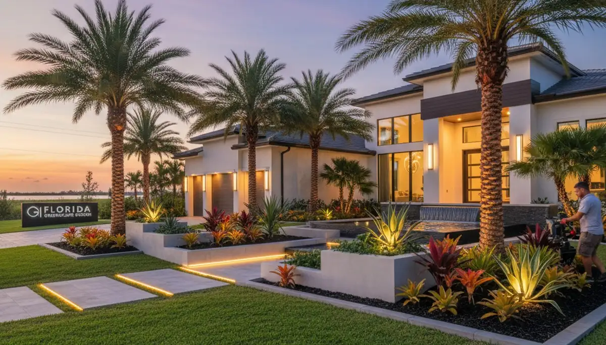Landscaping team serving New Port Richey, FL with professional lawn care and yard maintenance