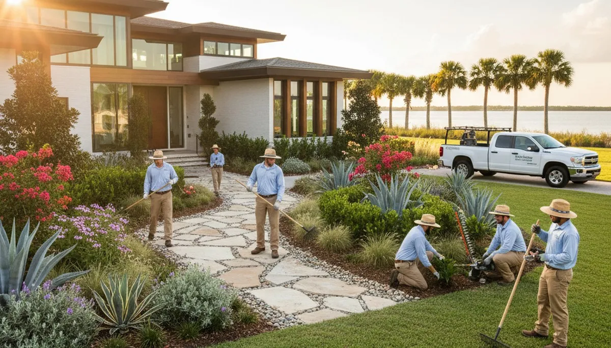 Landscaping service in New Port Richey, FL for lawn care and yard maintenance