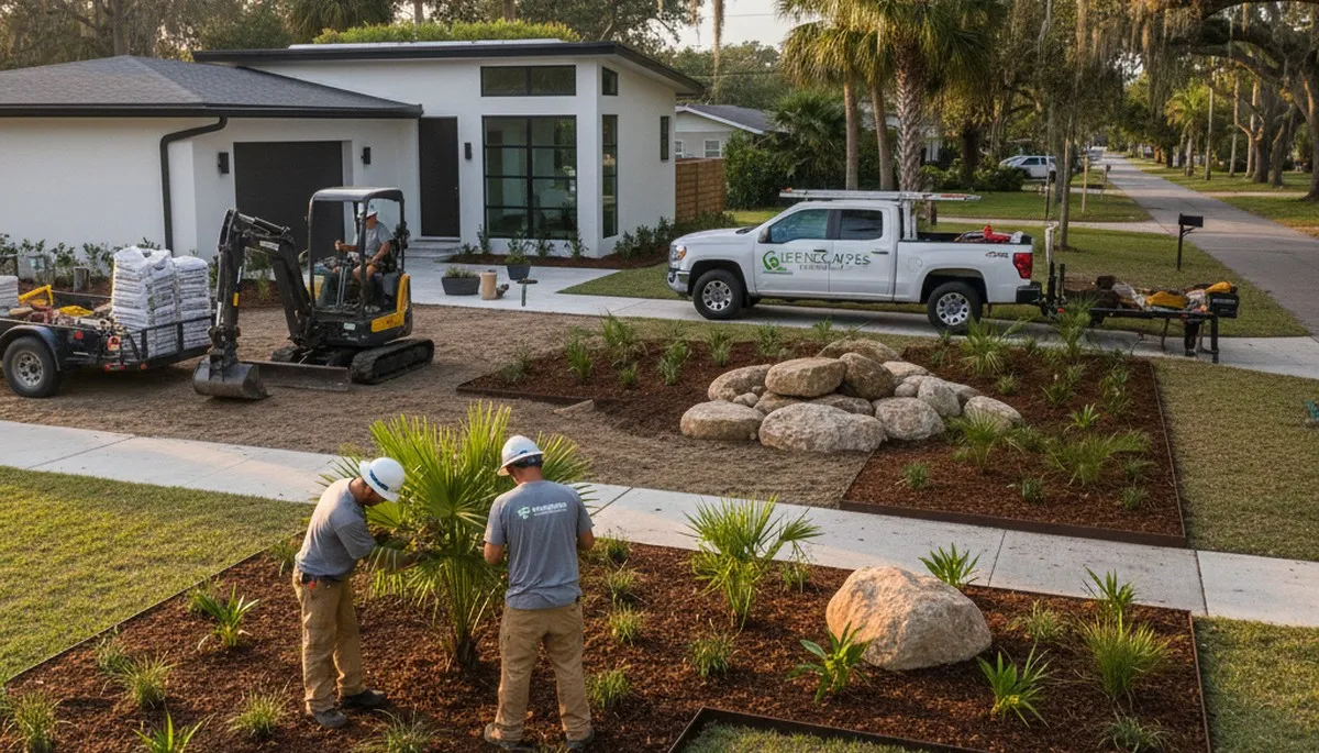 Landscaping services in New Port Richey, FL for residential lawn care and yard maintenance