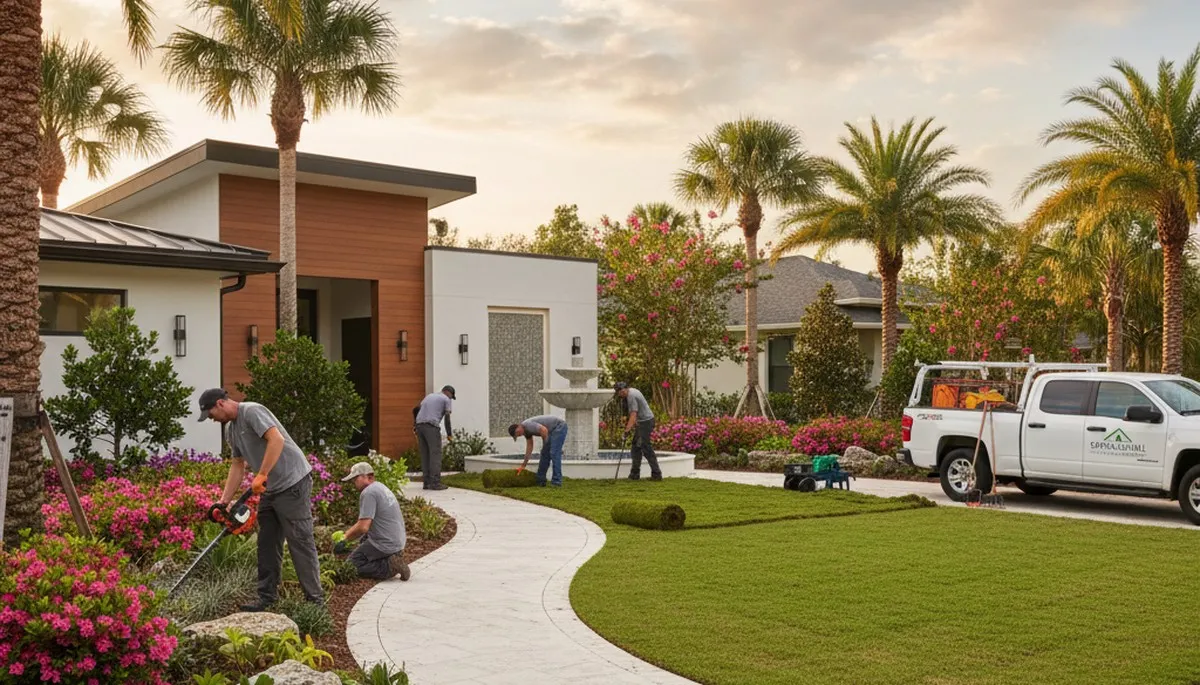 Landscape service in New Port Richey, FL by lawn service professionals