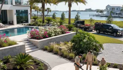 Landscape maintenance service in New Port Richey, FL for residential and commercial lawns