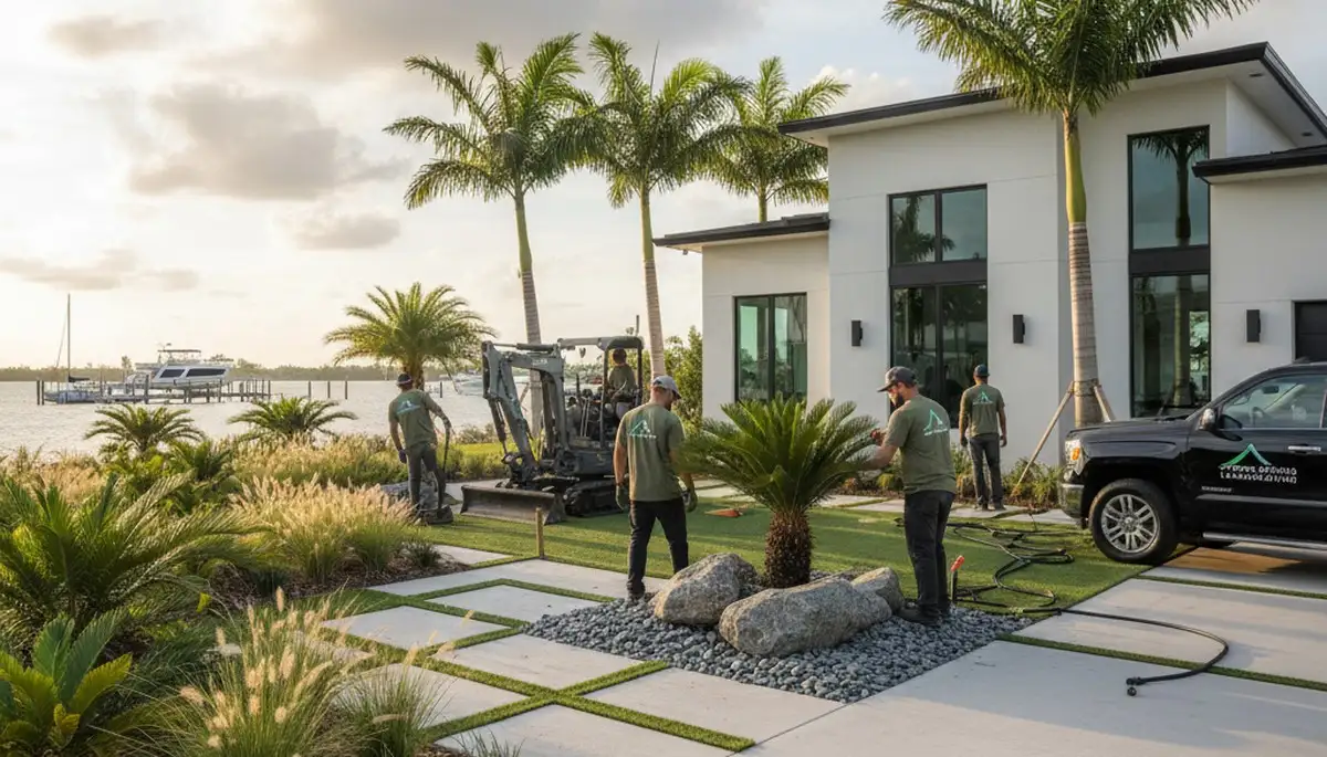Landscaping services in New Port Richey, FL for professional lawn care and yard maintenance