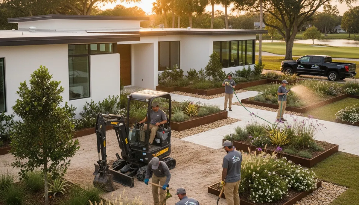 Landscaping services in New Port Richey, FL for lawn care, trimming, and yard maintenance