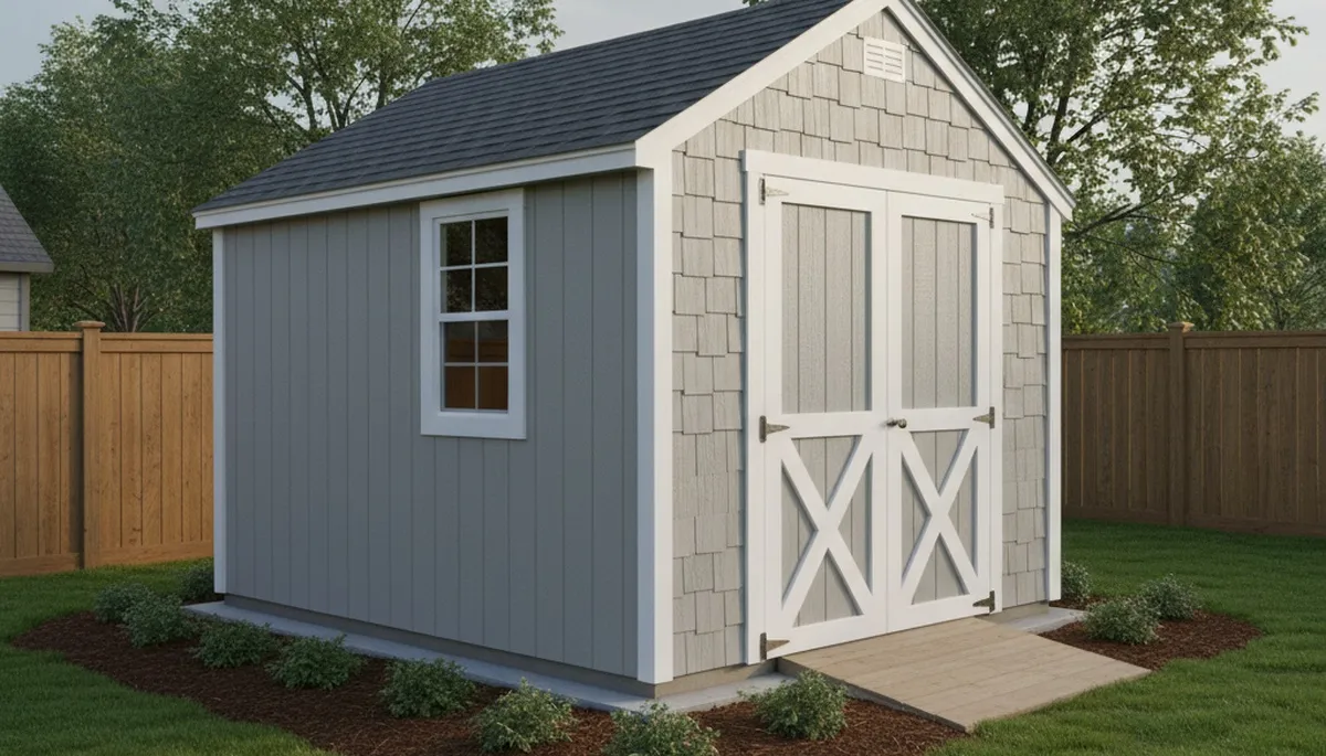 Professional backyard shed installation by Chop Chop Landscaping in New Port Richey, FL